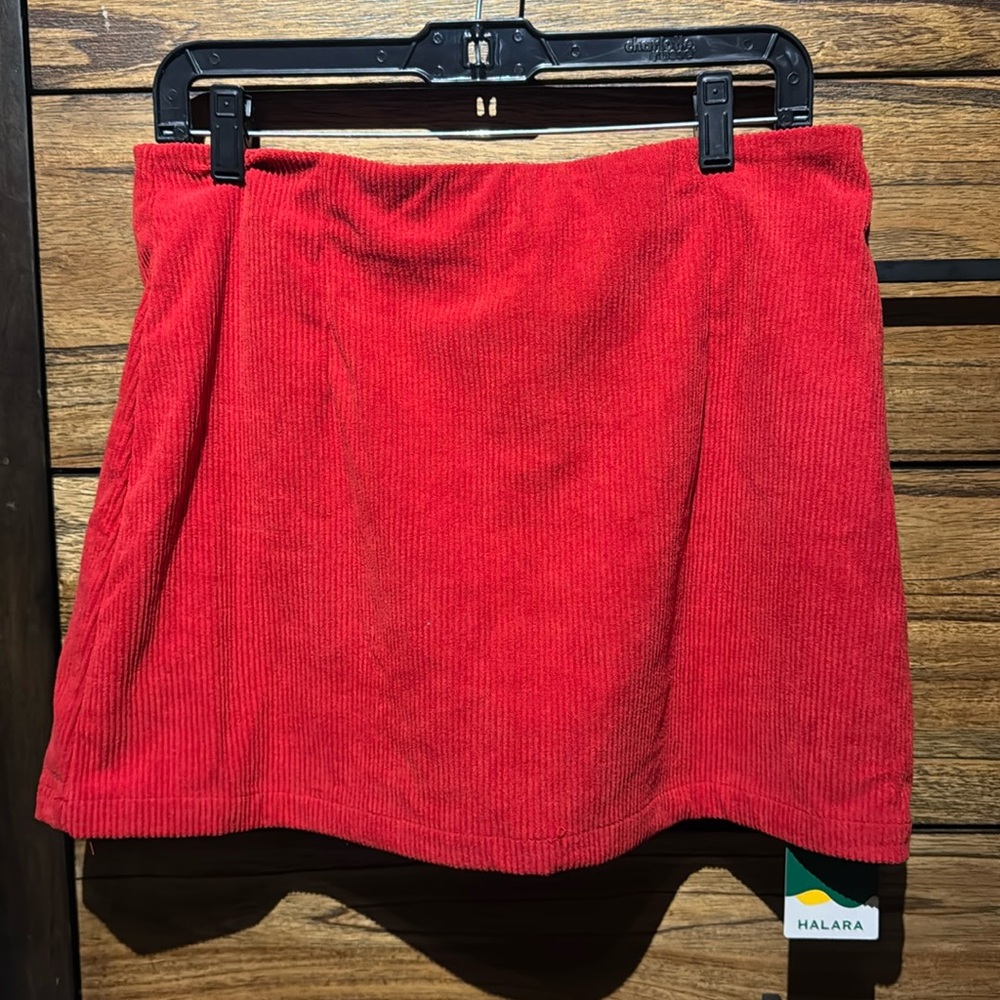 High Waisted Invisible Zipper 2-in-1 A Line Mini Corduroy Casual Skirt